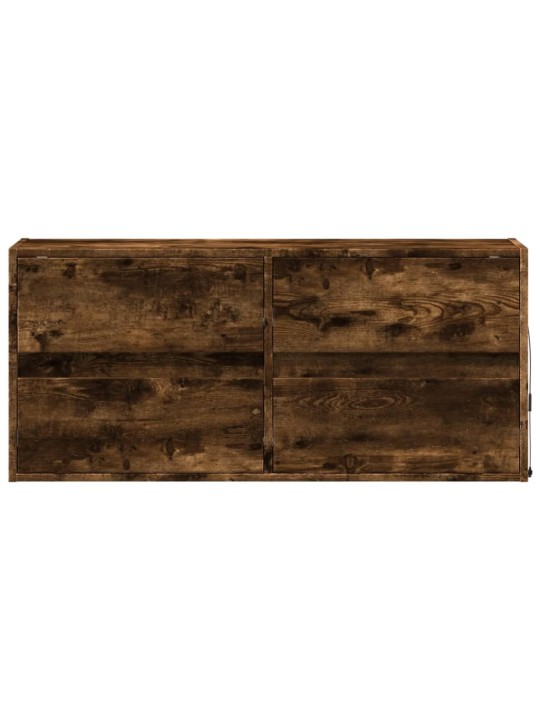 Nástěnná tv skříňka s led osvětlením kouřový dub 100x31x45 cm