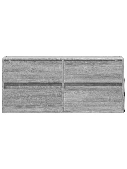 Nástěnná tv skříňka s led osvětlením šedá sonoma 100x31x45 cm