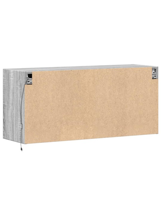 Nástěnná tv skříňka s led osvětlením šedá sonoma 100x31x45 cm