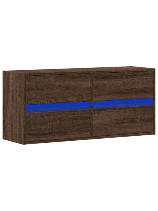 Nástěnná tv skříňka s led osvětlením hnědý dub 100 x 31 x 45 cm