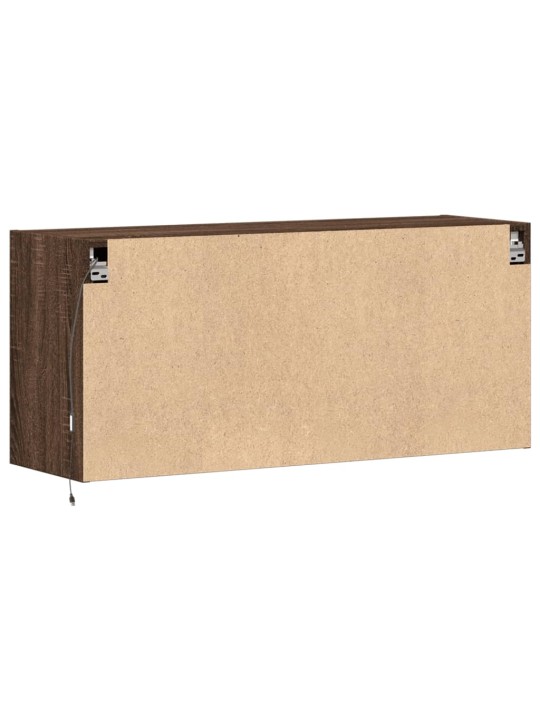 Nástěnná tv skříňka s led osvětlením hnědý dub 100 x 31 x 45 cm