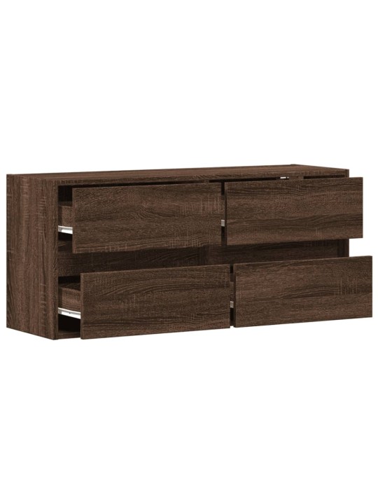 Nástěnná tv skříňka s led osvětlením hnědý dub 100 x 31 x 45 cm