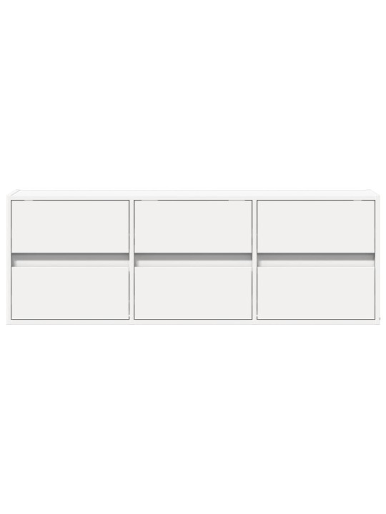 Nástěnná TV skříňka s LED osvětlením bílá 130 x 31 x 45 cm