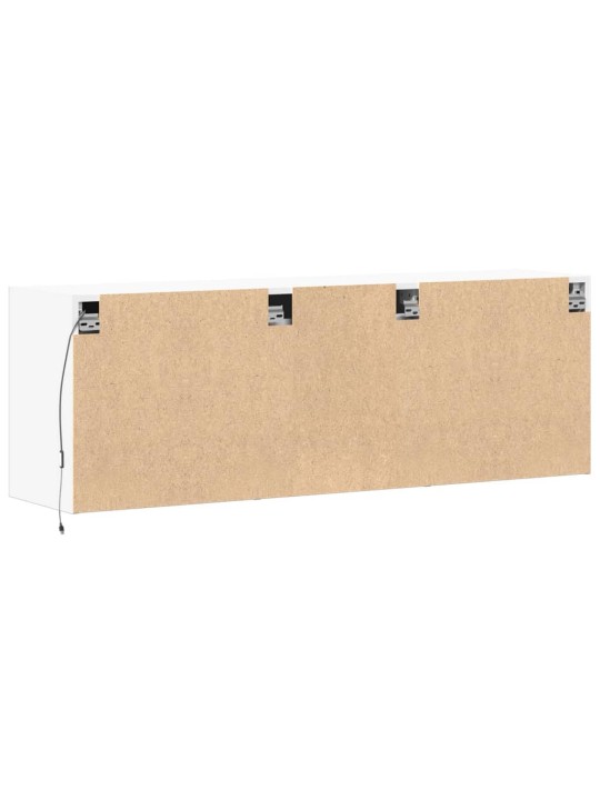 Nástěnná TV skříňka s LED osvětlením bílá 130 x 31 x 45 cm