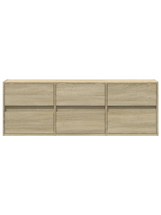 Nástěnná TV skříňka s LED osvětlením dub sonoma 130x31x45 cm