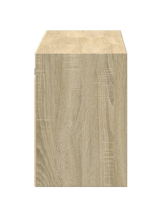 Nástěnná TV skříňka s LED osvětlením dub sonoma 130x31x45 cm