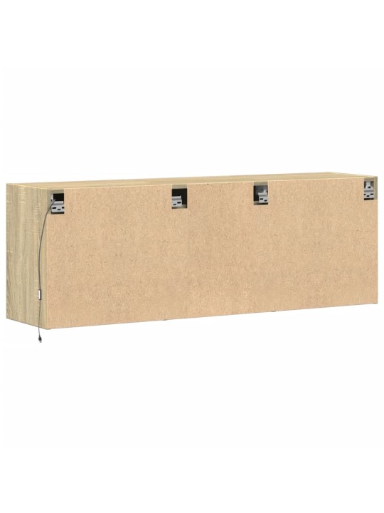 Nástěnná TV skříňka s LED osvětlením dub sonoma 130x31x45 cm