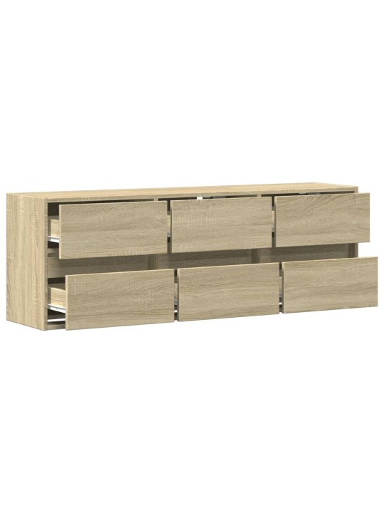 Nástěnná TV skříňka s LED osvětlením dub sonoma 130x31x45 cm