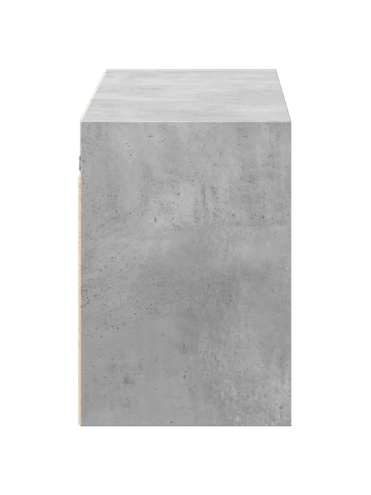 Nástěnná TV skříňka s LED osvětlením betonově šedá 130x31x45 cm
