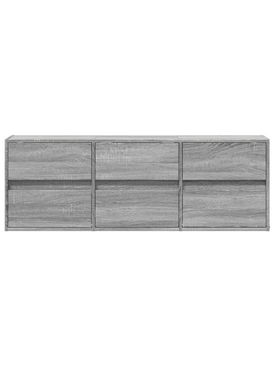 Nástěnná tv skříňka s led osvětlením šedá sonoma 130x31x45 cm