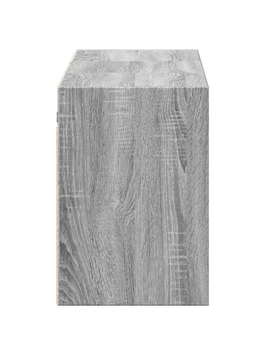 Nástěnná tv skříňka s led osvětlením šedá sonoma 130x31x45 cm