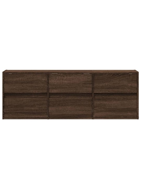 Nástěnná tv skříňka s led osvětlením hnědý dub 130 x 31 x 45 cm