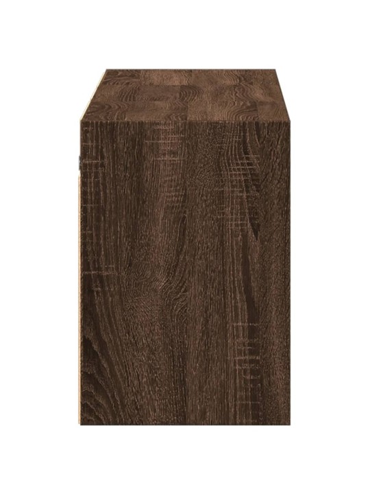 Nástěnná tv skříňka s led osvětlením hnědý dub 130 x 31 x 45 cm