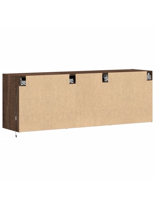 Nástěnná tv skříňka s led osvětlením hnědý dub 130 x 31 x 45 cm