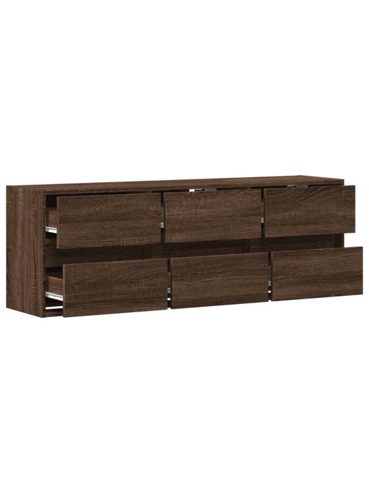 Nástěnná tv skříňka s led osvětlením hnědý dub 130 x 31 x 45 cm