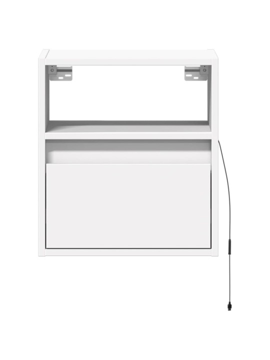 Nástěnná TV skříňka s LED osvětlením bílá 41 x 31 x 45 cm