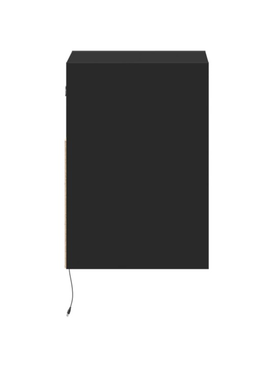 Nástěnná TV skříňka s LED osvětlením černá 41 x 31 x 45 cm