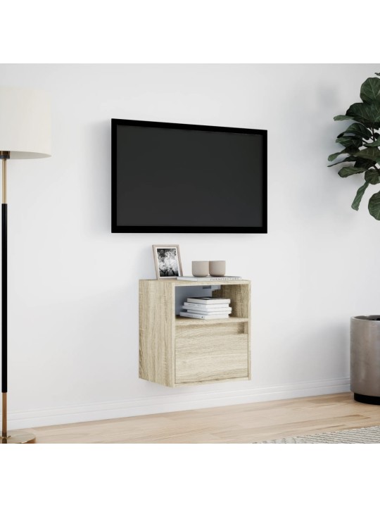 Nástěnná TV skříňka s LED osvětlením dub sonoma 41 x 31 x 45 cm