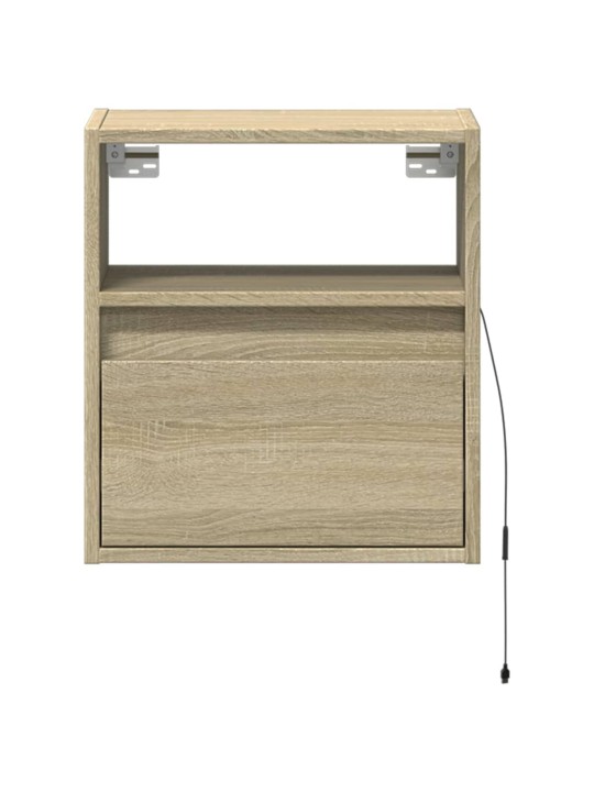 Nástěnná TV skříňka s LED osvětlením dub sonoma 41 x 31 x 45 cm