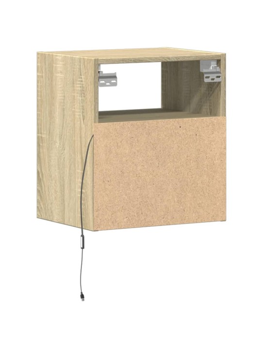 Nástěnná TV skříňka s LED osvětlením dub sonoma 41 x 31 x 45 cm