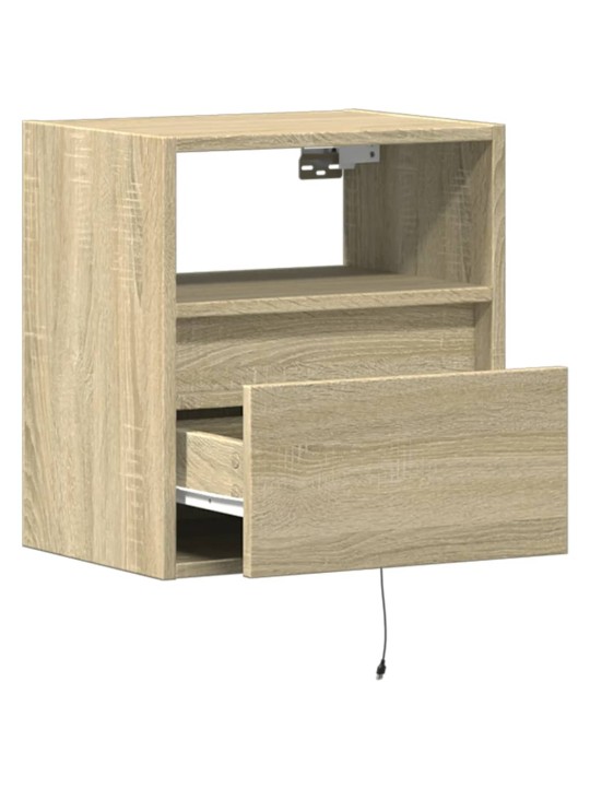 Nástěnná TV skříňka s LED osvětlením dub sonoma 41 x 31 x 45 cm