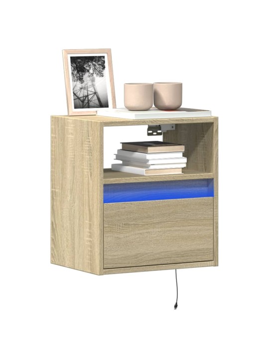 Nástěnná TV skříňka s LED osvětlením dub sonoma 41 x 31 x 45 cm