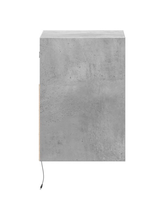 Nástěnná TV skříňka s LED osvětlením betonově šedá 41x31x45 cm