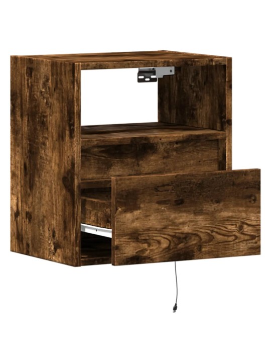 Nástěnné tv skříňky s led 2 ks kouřový dub 41 x 31 x 45 cm