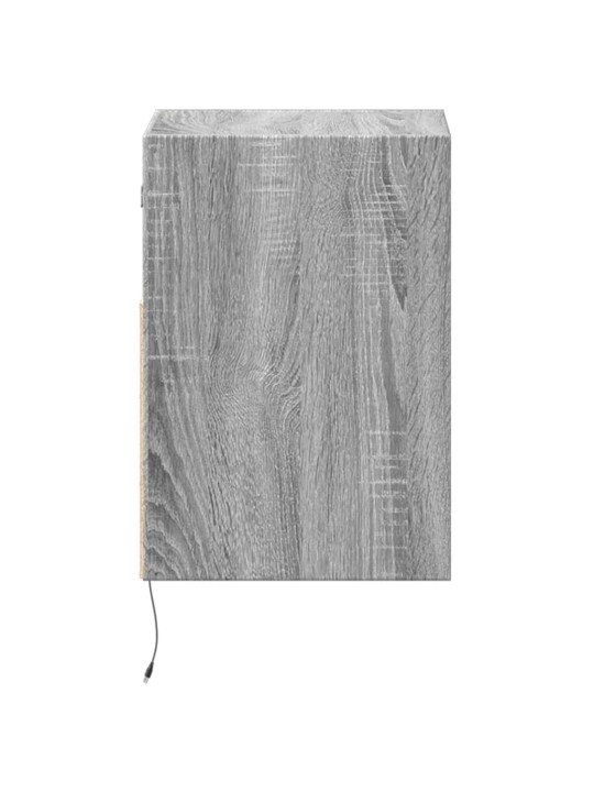 Nástěnná tv skříňka s led osvětlením šedá sonoma 41x31x45 cm