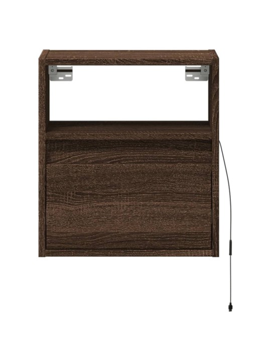 Nástěnná tv skříňka s led osvětlením hnědý dub 41 x 31 x 45 cm