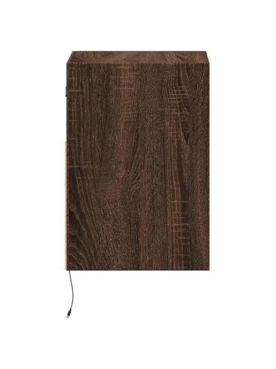 Nástěnná tv skříňka s led osvětlením hnědý dub 41 x 31 x 45 cm