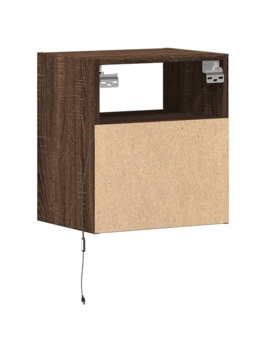 Nástěnná tv skříňka s led osvětlením hnědý dub 41 x 31 x 45 cm