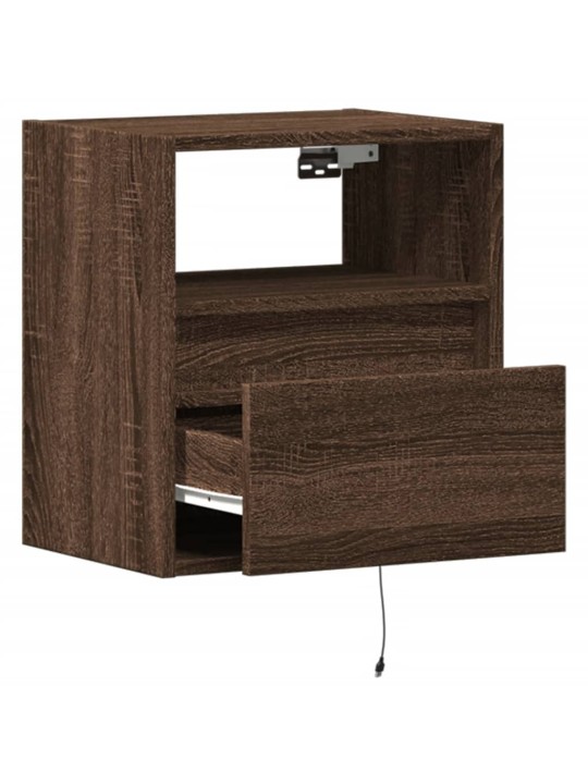 Nástěnná tv skříňka s led osvětlením hnědý dub 41 x 31 x 45 cm
