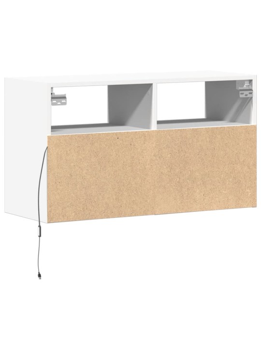 Nástěnná TV skříňka s LED osvětlením bílá 80 x 31 x 45 cm