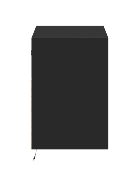 Nástěnná TV skříňka s LED osvětlením černá 80 x 31 x 45 cm