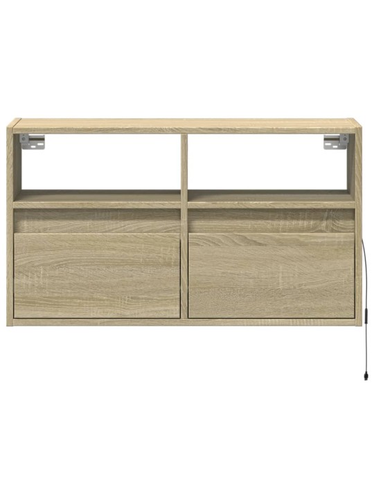 Nástěnná TV skříňka s LED osvětlením dub sonoma 80 x 31 x 45 cm