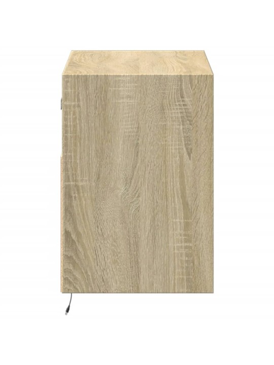Nástěnná TV skříňka s LED osvětlením dub sonoma 80 x 31 x 45 cm