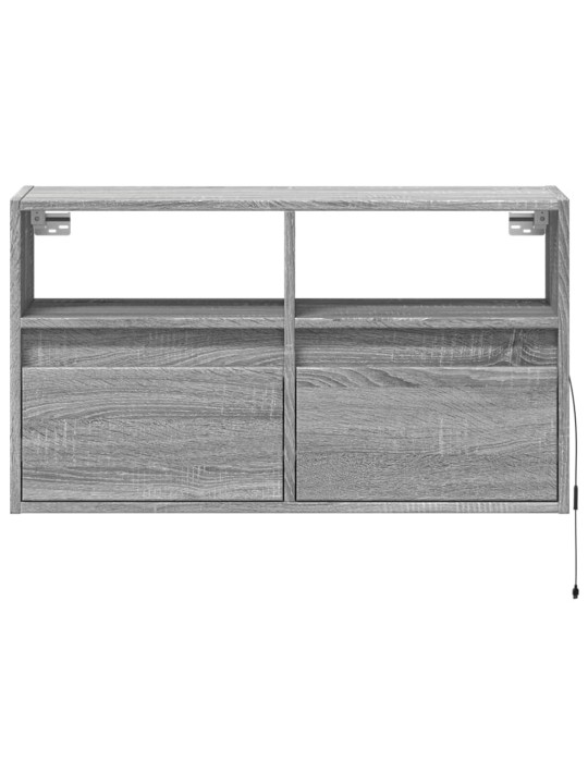Nástěnná tv skříňka s led osvětlením šedá sonoma 80x31x45 cm