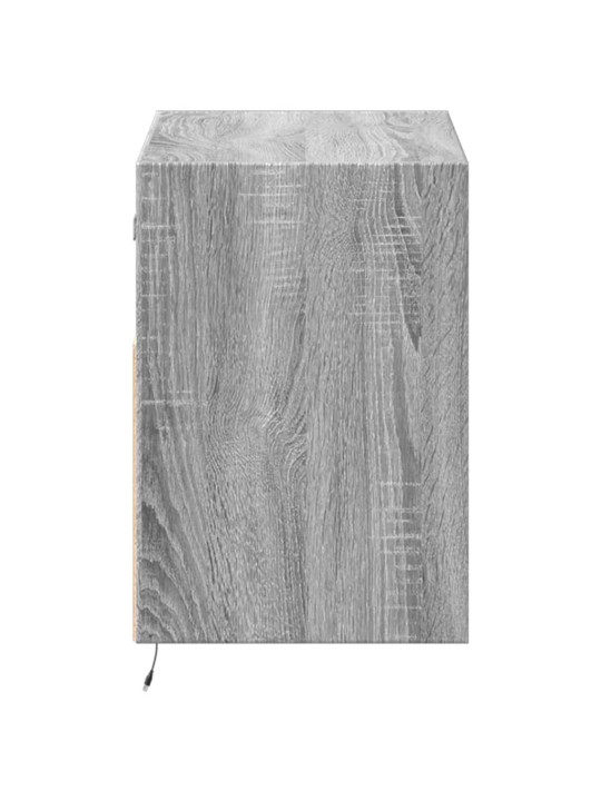 Nástěnná tv skříňka s led osvětlením šedá sonoma 80x31x45 cm