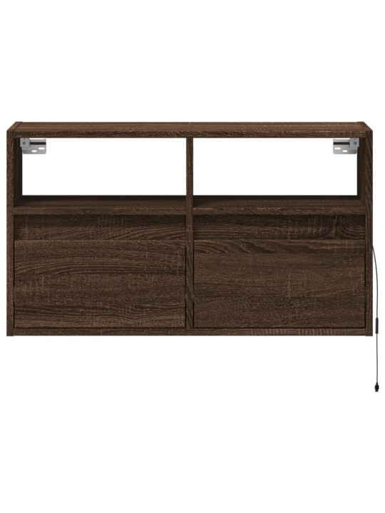 Nástěnná tv skříňka s led osvětlením hnědý dub 80 x 31 x 45 cm