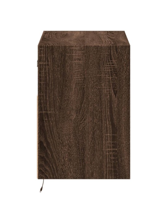 Nástěnná tv skříňka s led osvětlením hnědý dub 80 x 31 x 45 cm