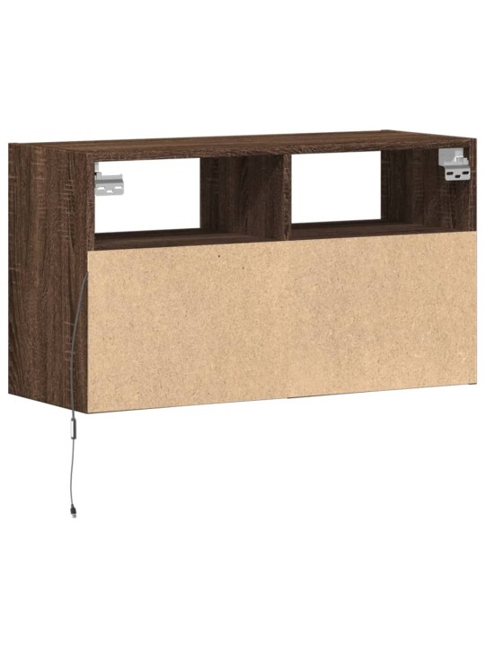 Nástěnná tv skříňka s led osvětlením hnědý dub 80 x 31 x 45 cm