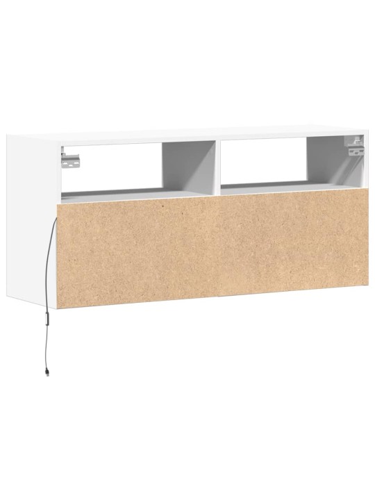 Nástěnná TV skříňka s LED osvětlením bílá 100 x 31 x 45 cm