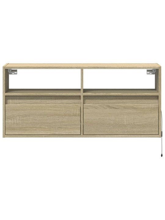 Nástěnná TV skříňka s LED osvětlením dub sonoma 100x31x45 cm