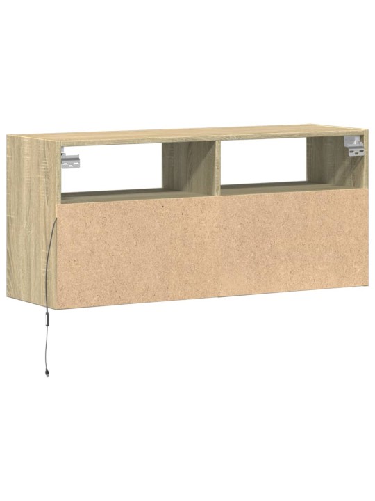 Nástěnná TV skříňka s LED osvětlením dub sonoma 100x31x45 cm