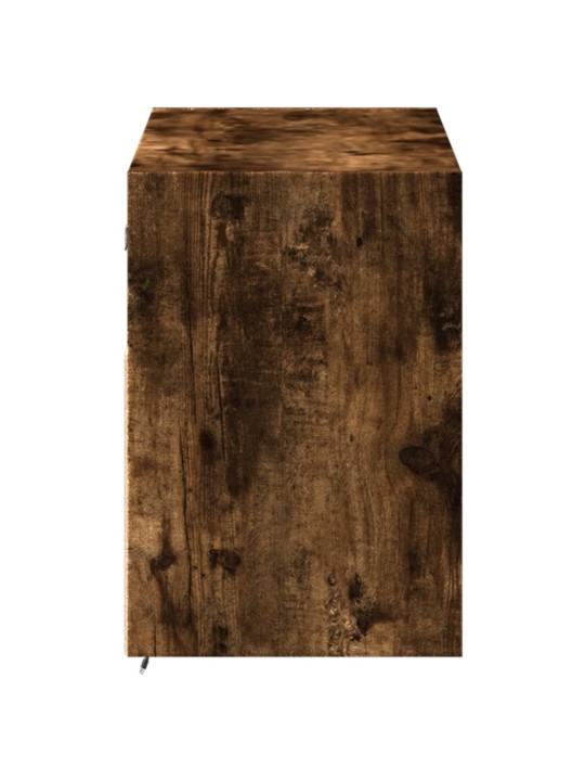 Nástěnná tv skříňka s led osvětlením kouřový dub 100x31x45 cm