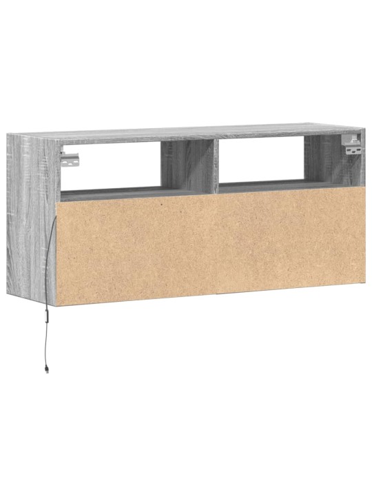 Nástěnná tv skříňka s led osvětlením šedá sonoma 100x31x45 cm