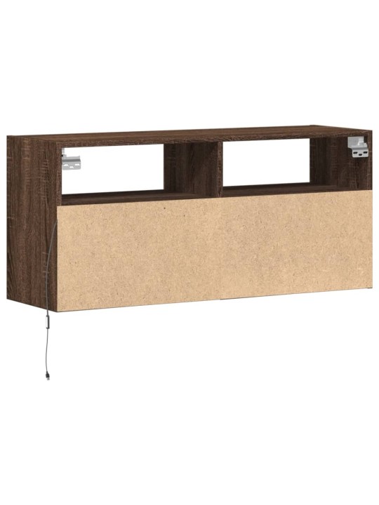 Nástěnná tv skříňka s led osvětlením hnědý dub 100 x 31 x 45 cm