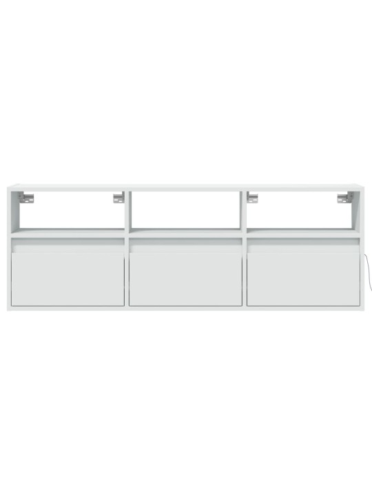 Nástěnná TV skříňka s LED osvětlením bílá 130 x 31 x 45 cm