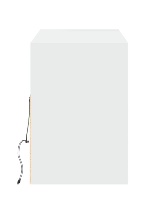 Nástěnná TV skříňka s LED osvětlením bílá 130 x 31 x 45 cm
